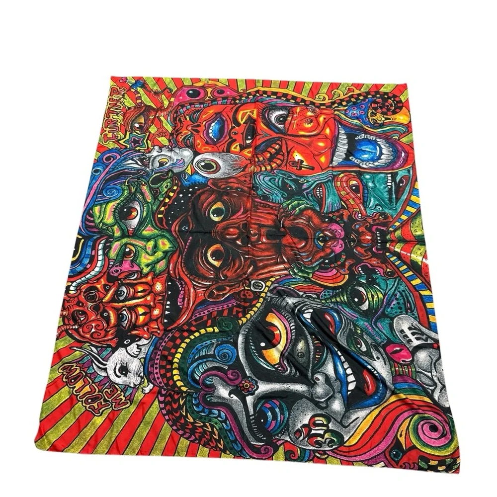 TRIPPY PSYCHEDELIC ACID POSTER ABSTRACT EYES WIERD WALL ART PRINT Tapestry